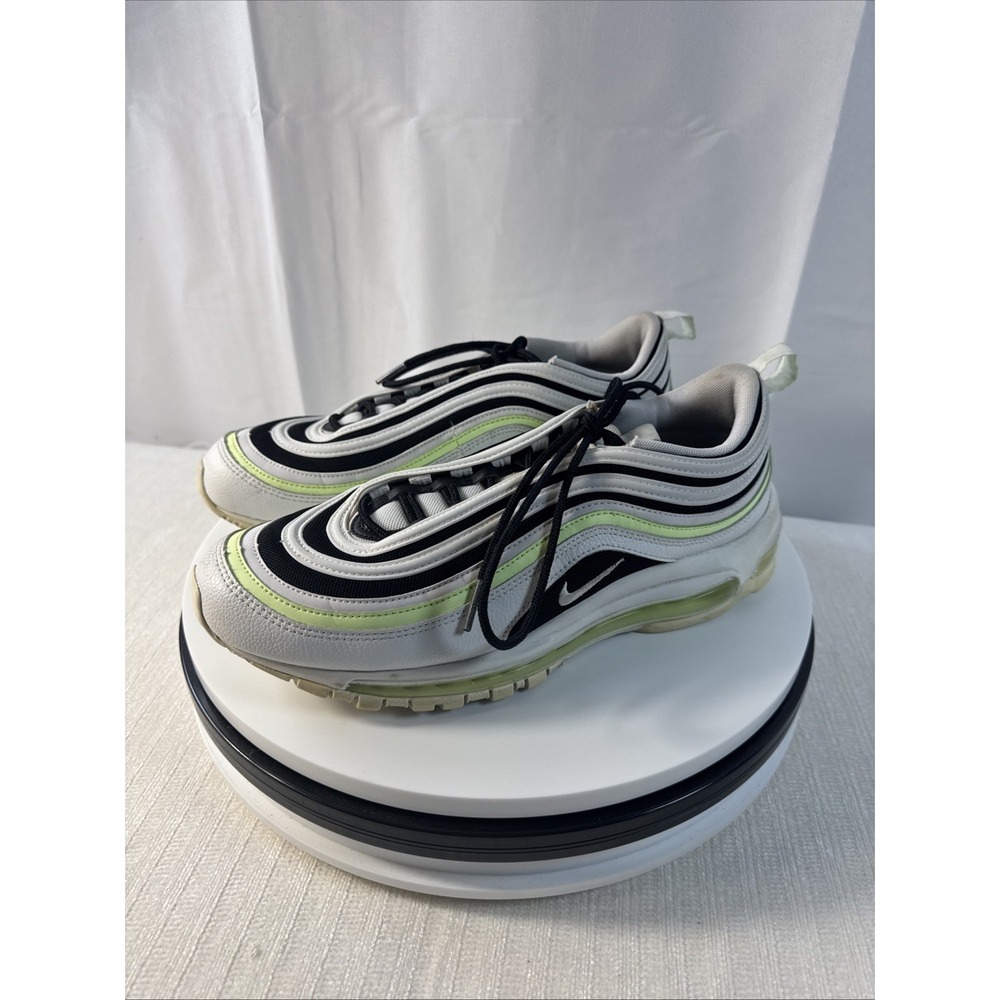 Nike Air Max 97 Summit White BlackVolt Neon 921733-105 Women's Sz 11